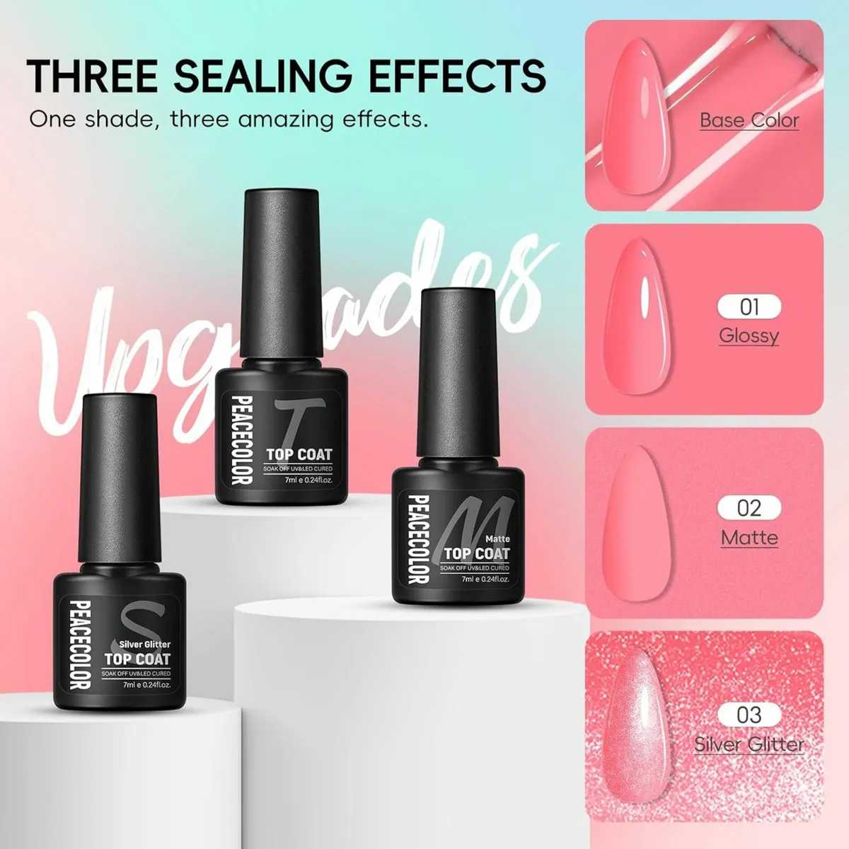 Gel Nail Polish Set, 39 PCS UV Lamp 22+4 Colours - Image 3