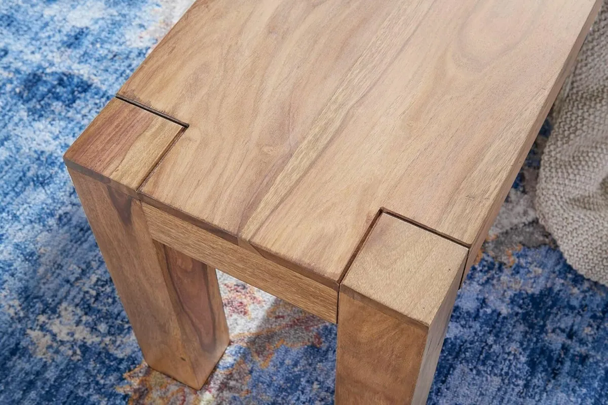 Acacia Wood Dining Room Bench 160 cm Solid Wood Be - Image 3