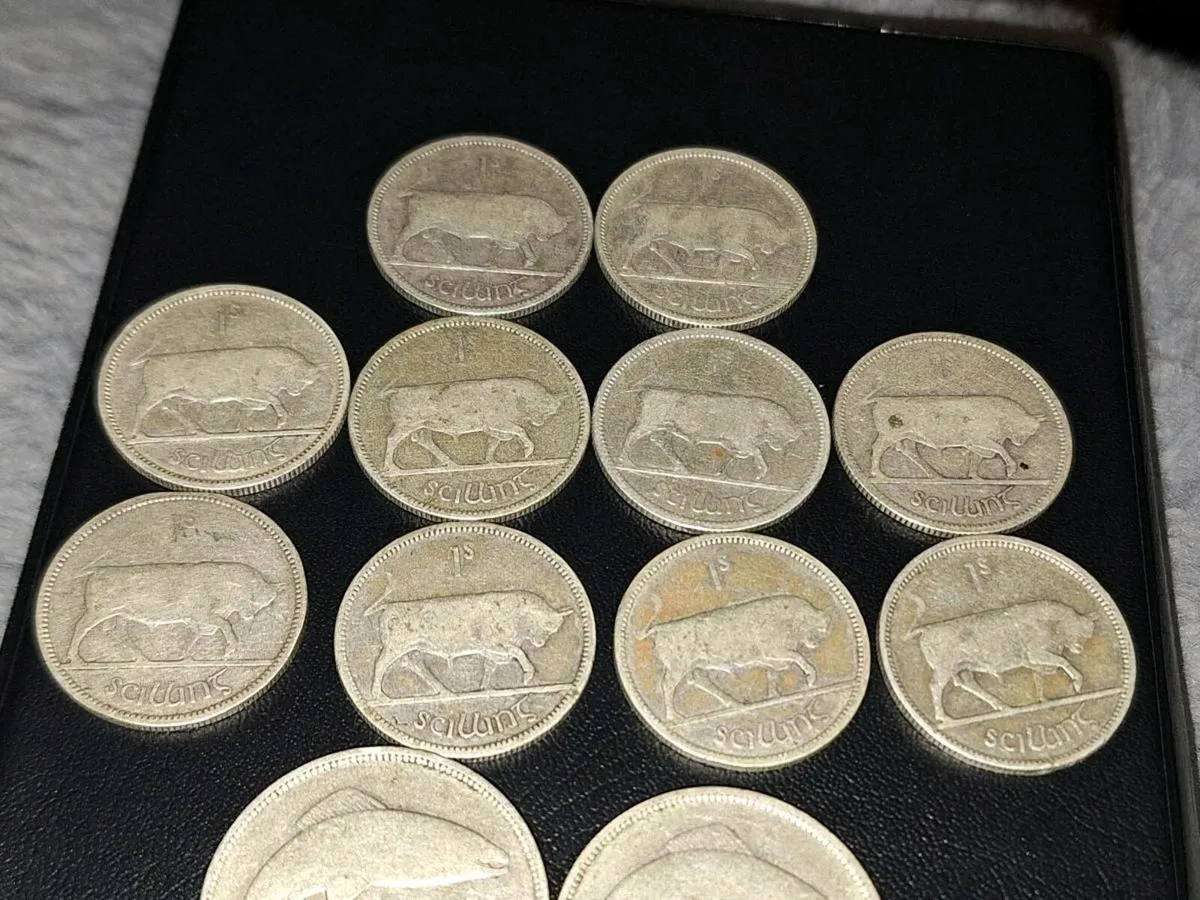 23 Irish silver coins Shilling/Florin/half crown - Image 3