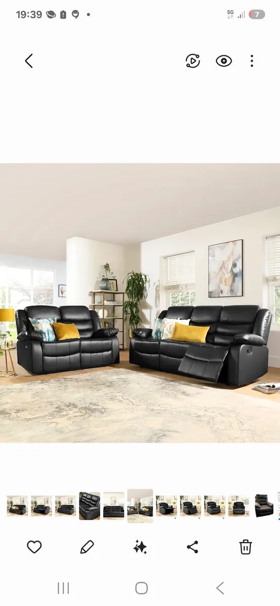 Hudson 3 plus 2 recliner couches reduced