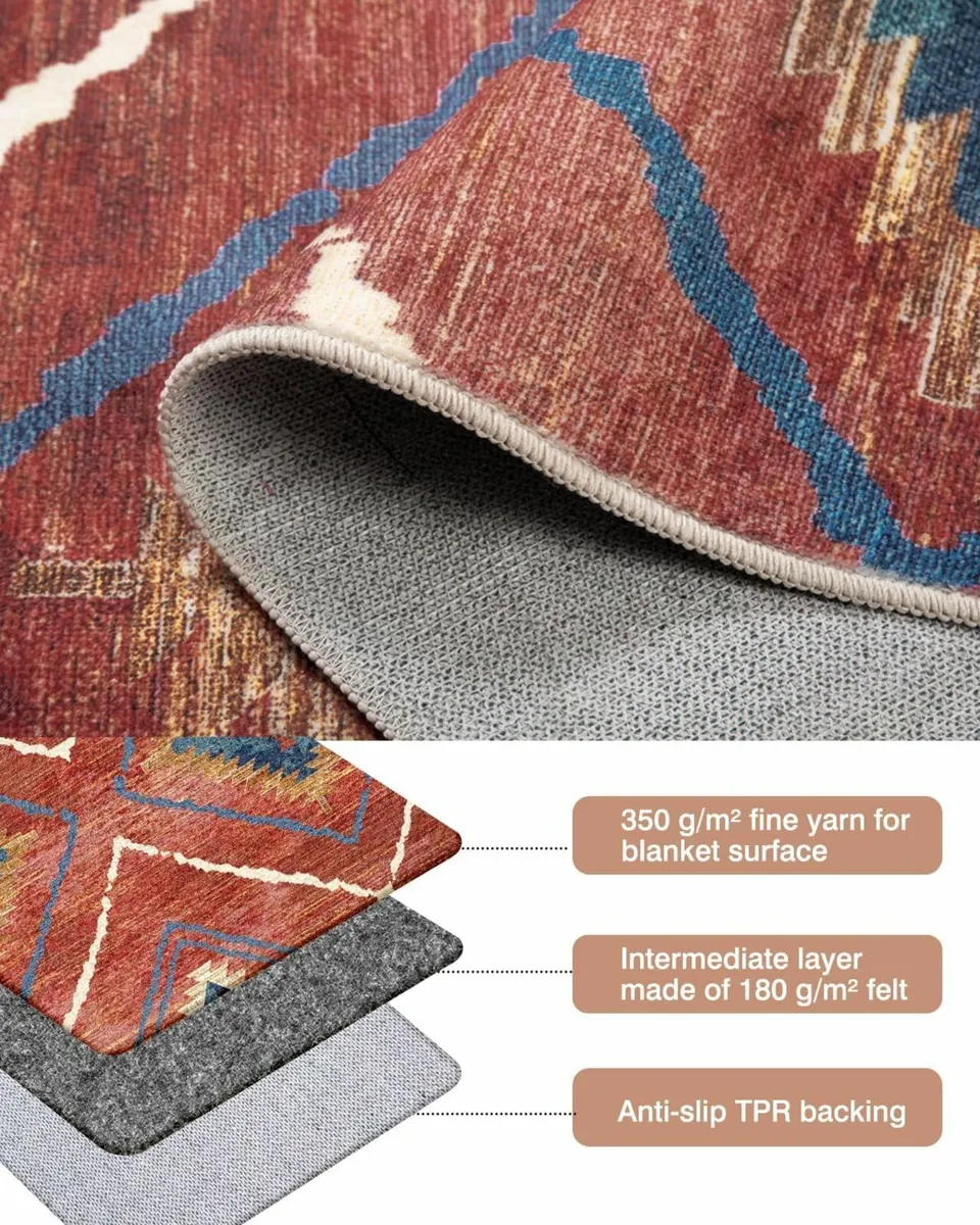 Moroccan Style Living Room Rug bedroom 150x210cm - Image 3