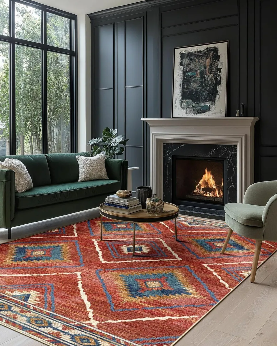 Moroccan Style Living Room Rug bedroom 150x210cm - Image 1