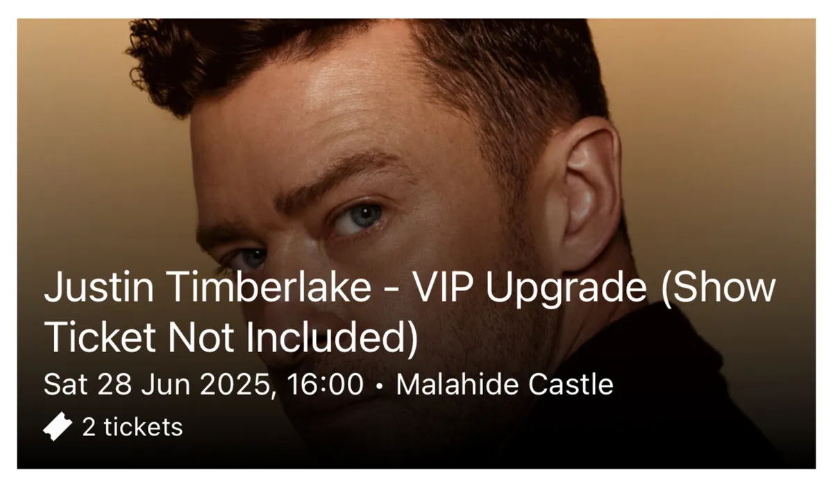 Justin Timberlake VIP Upgrade Tickets x2