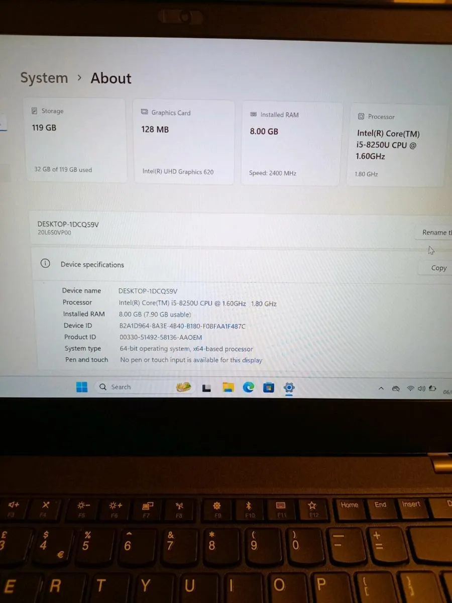 Lenovo Thinkpad T480,i5 8th Gen,8gb,128ssd win 11 - Image 4