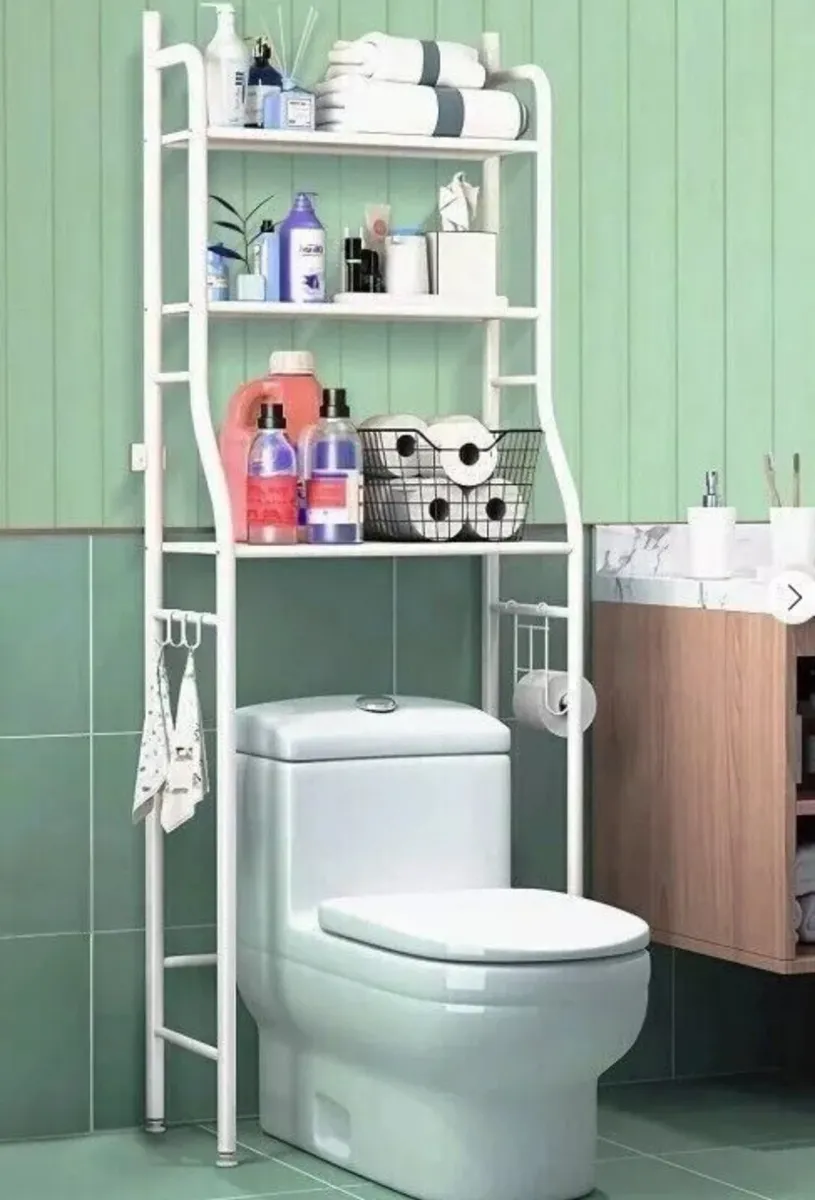 NEW 3 Tier Bathroom Shelf Over Toilet Storage Rack - Image 2