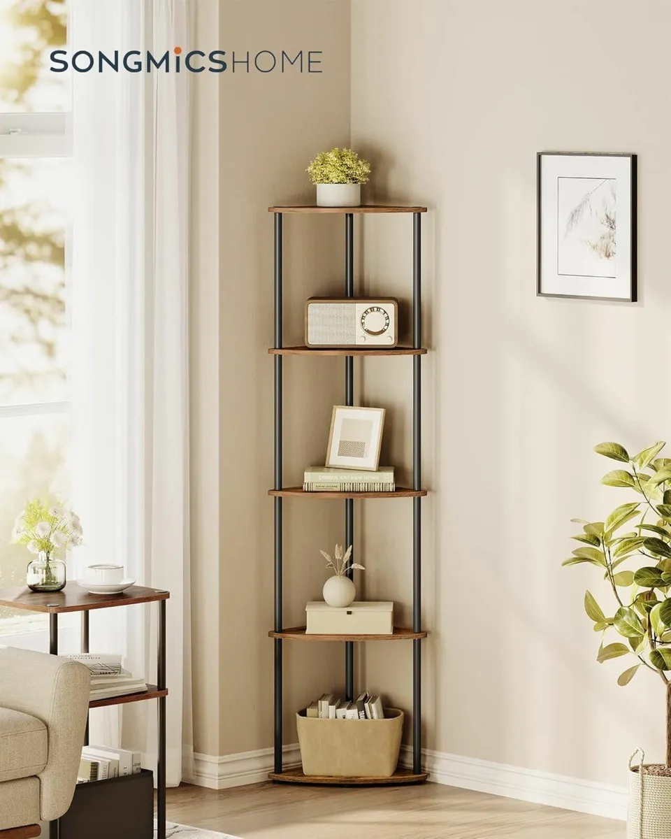 Superfast Toolless Assembly, 5-Tier Corner Shelf - Image 1
