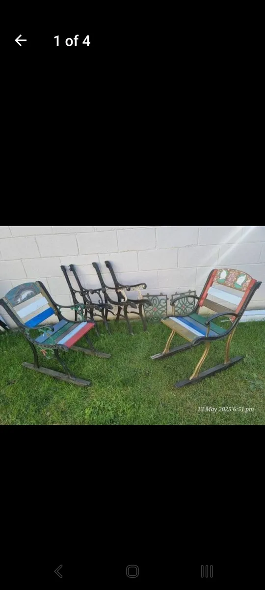 Cast Iron Bench Ends - Image 1