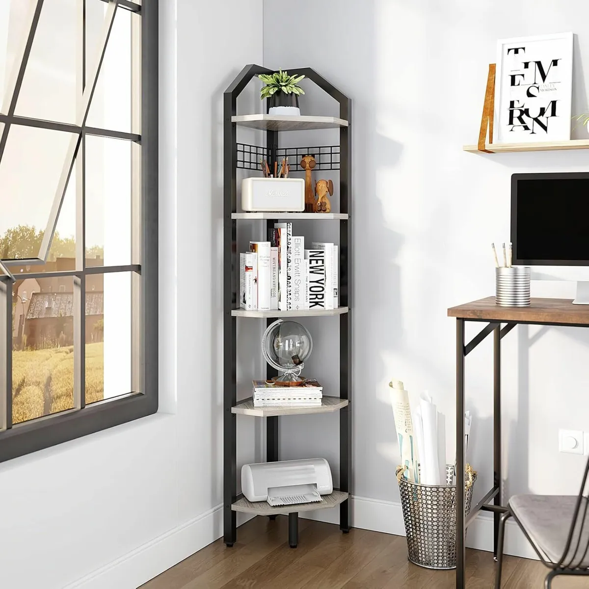 5 Tier Corner Shelf 176cm Storage Shelf Unit - Image 1