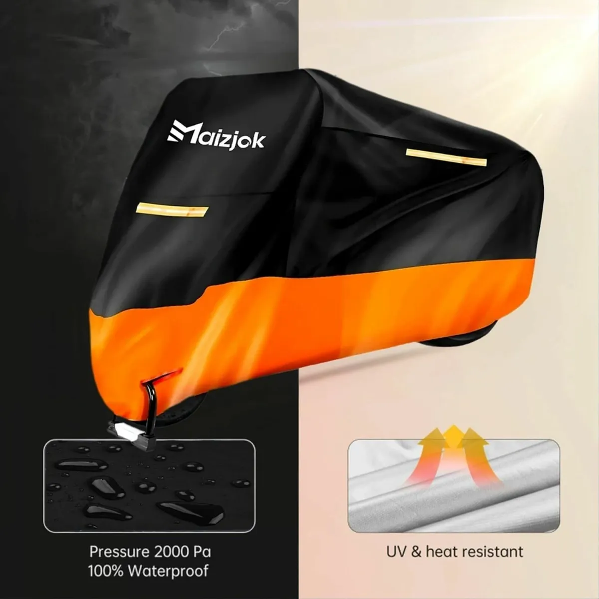 Motorbike Cover Waterproof 96.5x41.3x49.2 inch - Image 3
