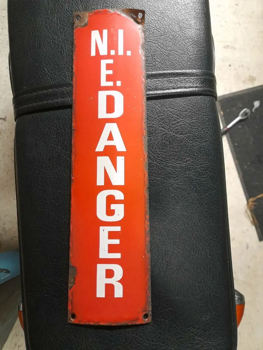 Old danger sign
