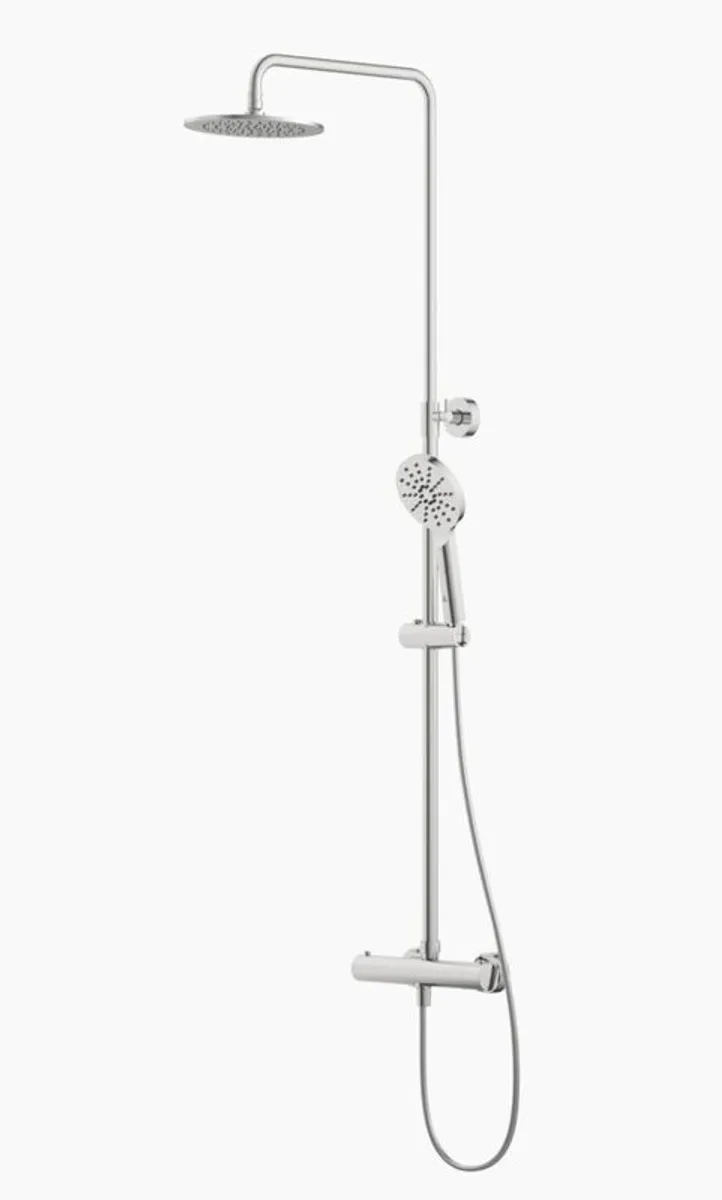 Aquella Aqua Luca Drench T-bar Exposed high pressure thermostatic shower with upgraded wide headShower - Image 1