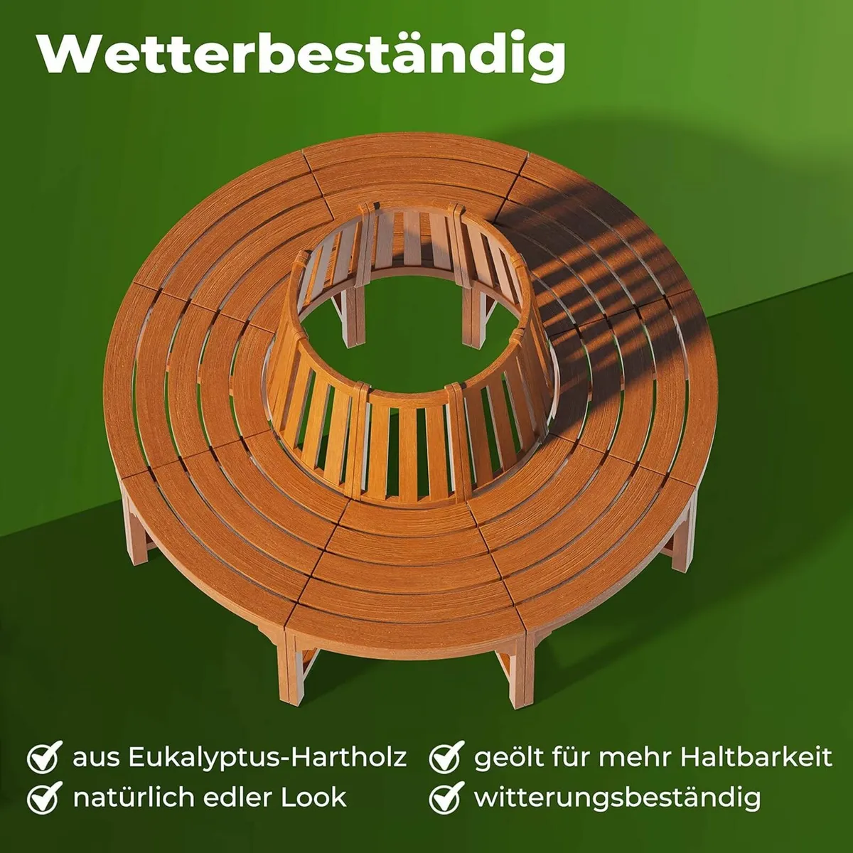 Garden Bench Weatherproof Eucalyptus FSC Certified - Image 3
