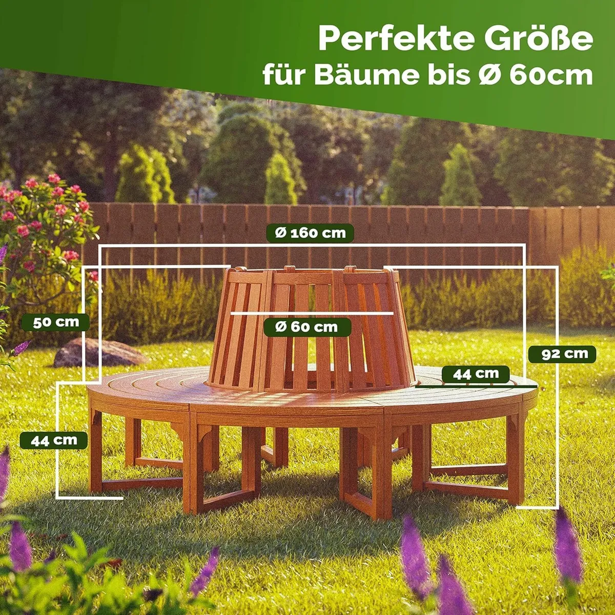 Garden Bench Weatherproof Eucalyptus FSC Certified - Image 4