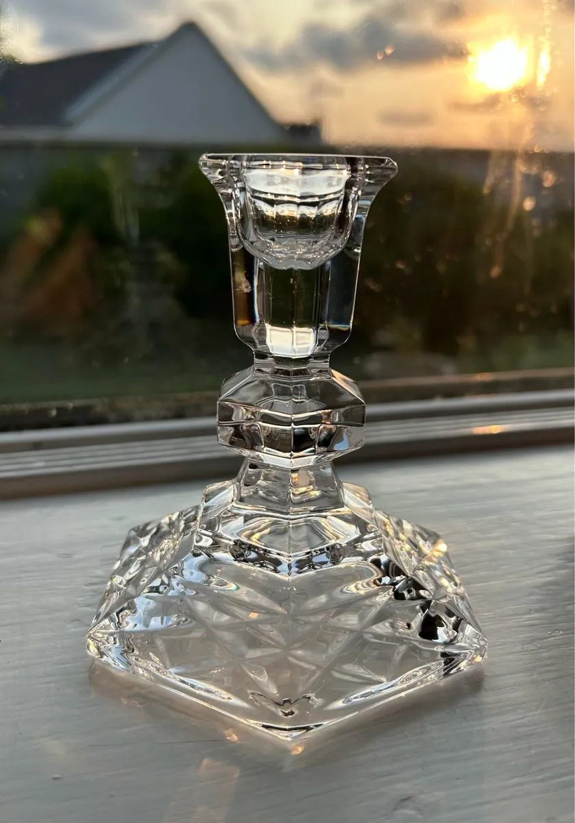 Vintage Galway Crystal candlestick - Image 1