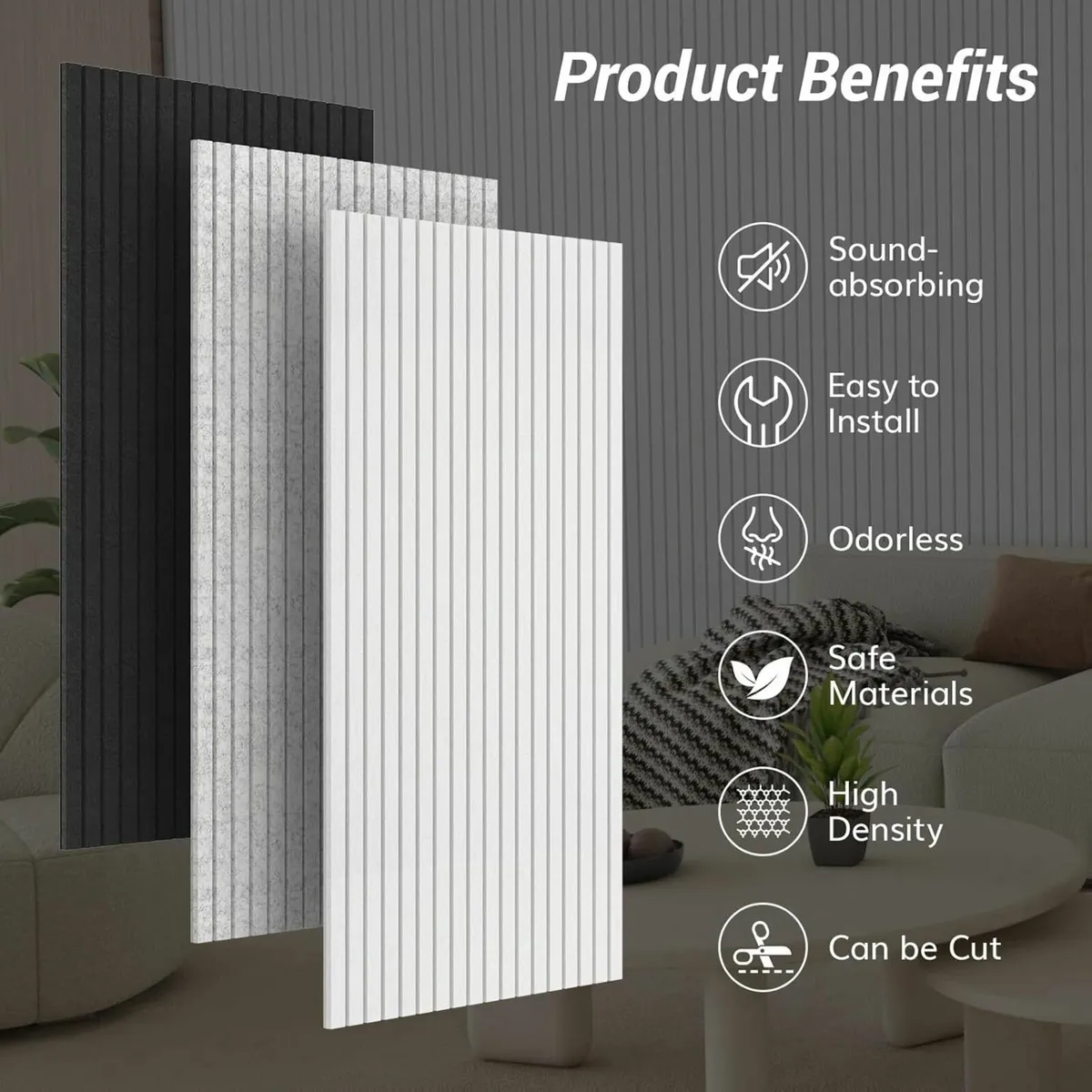 8 Pack Large Acoustic Panels 47.2''x23.6''x0.35'' - Image 4