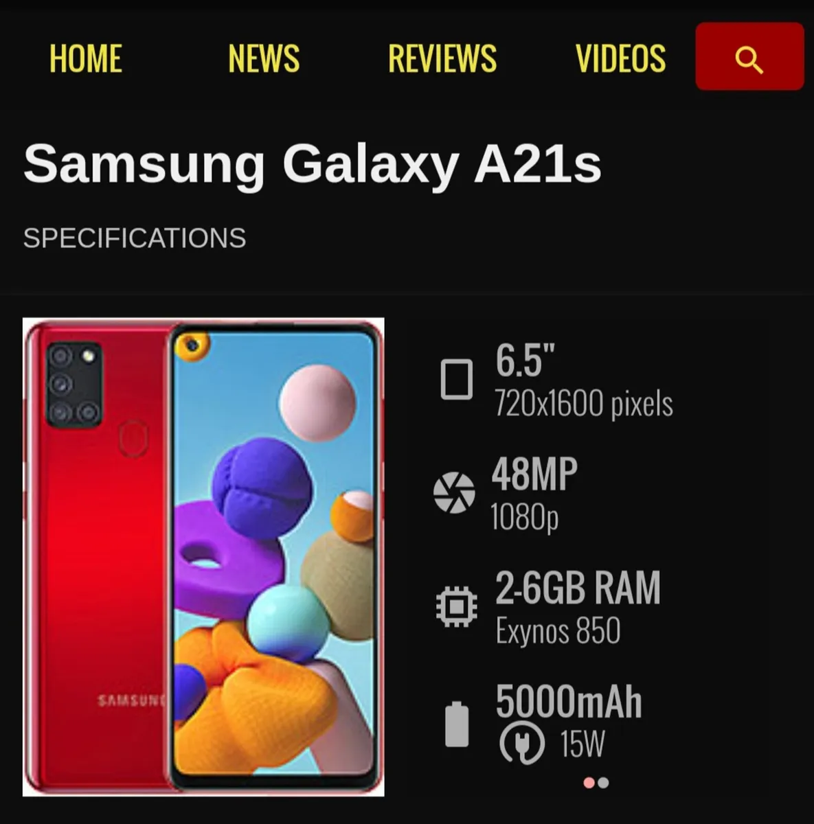 Samsung Galaxy A21s - Image 1
