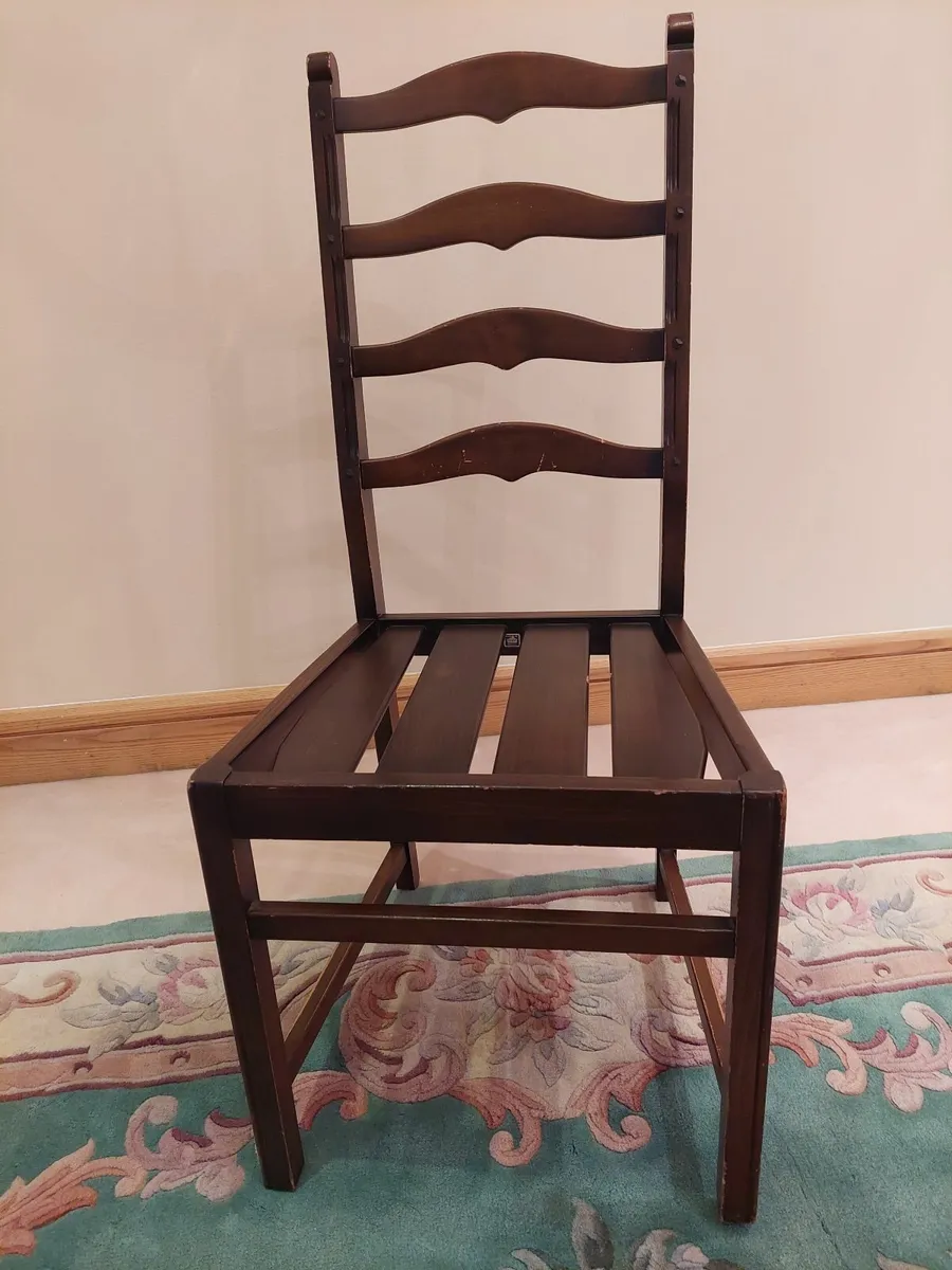 Set of 4 Ercol Saville Ladderback Dining Chairs. - Image 2