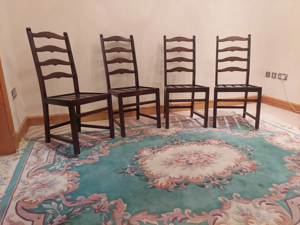 Set of 4 Ercol Saville Ladderback Dining Chairs. - Image 4