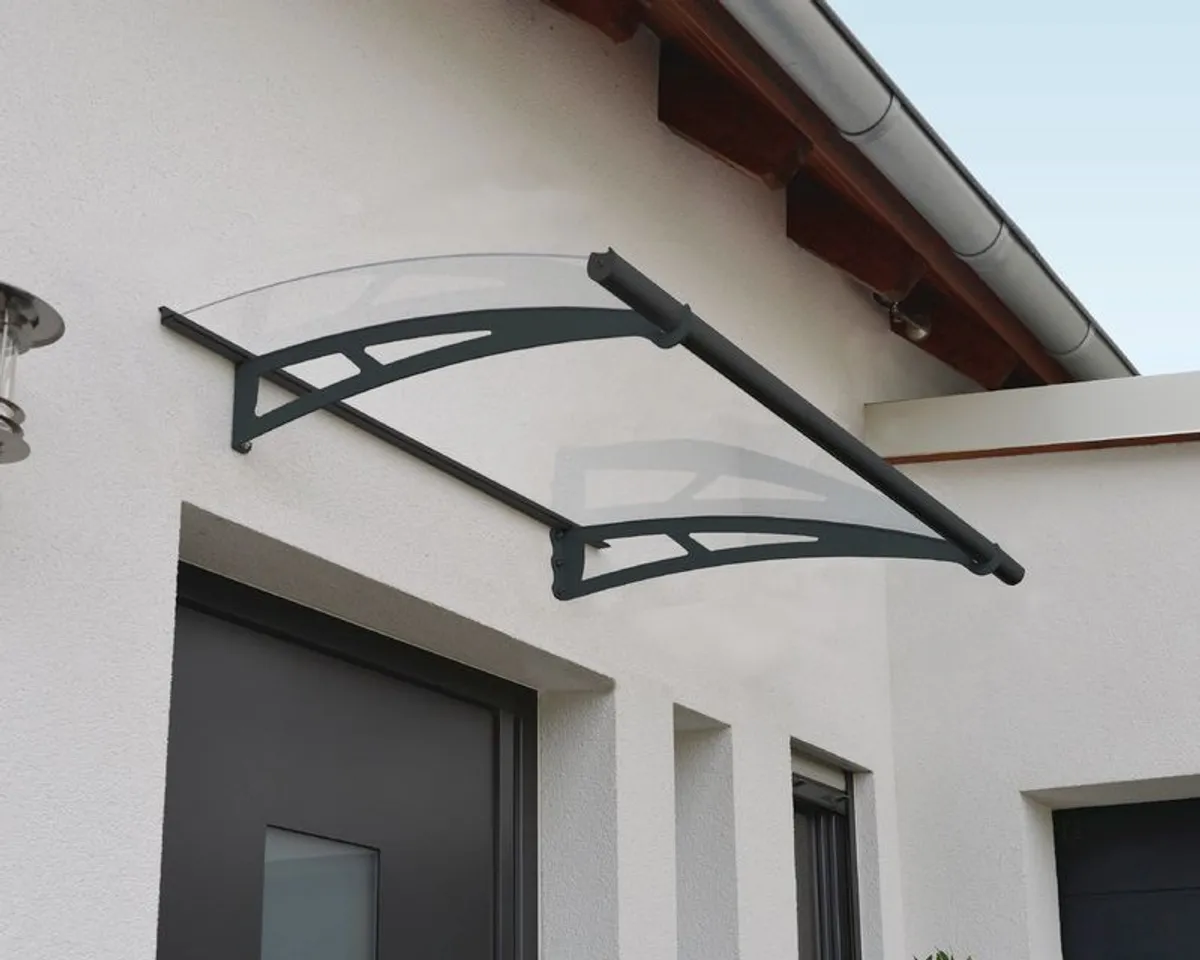 Door Canopy - High Impact Clear Acrylic Roof - 2 Sizes - For Homes & Modular Builds - Nationwide Delivery Across Ireland - Image 1