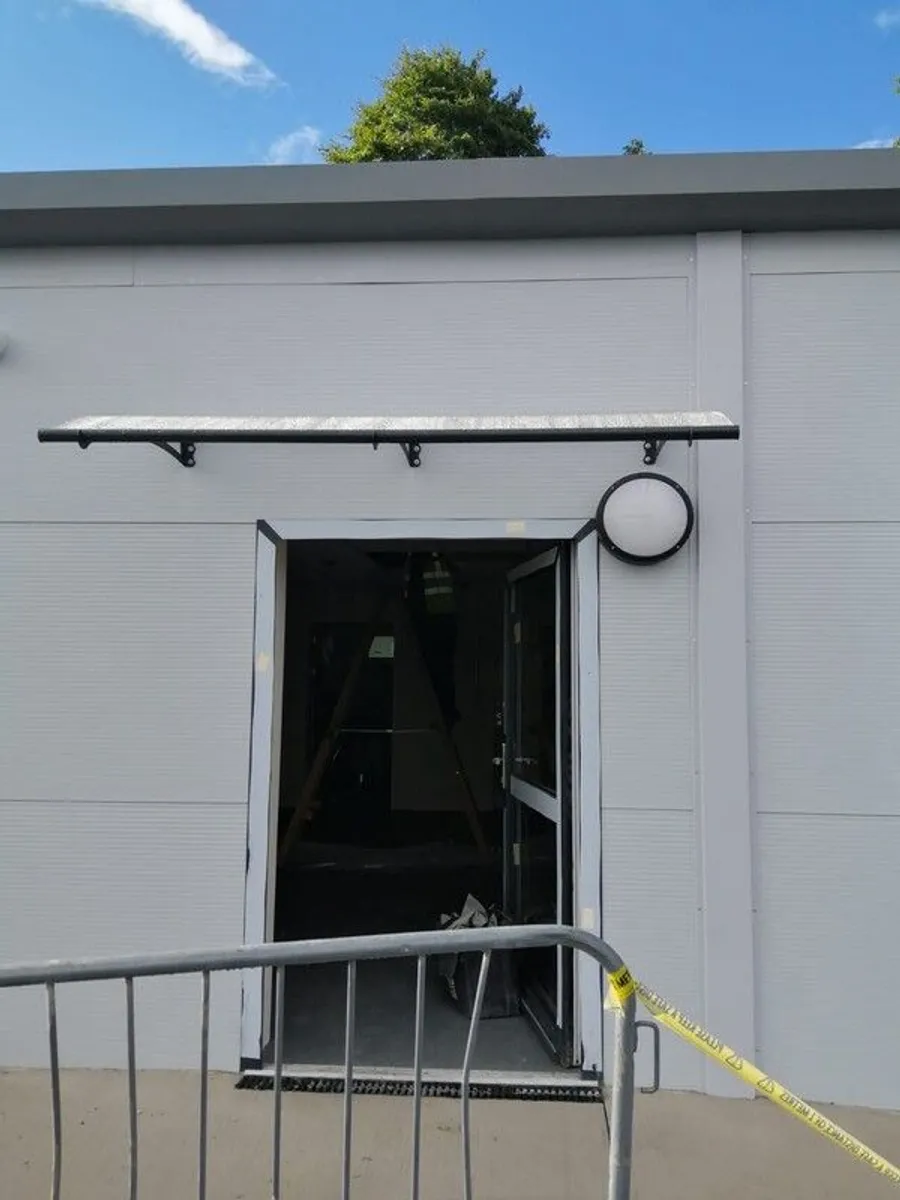 Door Canopy - High Impact Clear Acrylic Roof - 2 Sizes - For Homes & Modular Builds - Nationwide Delivery Across Ireland - Image 3