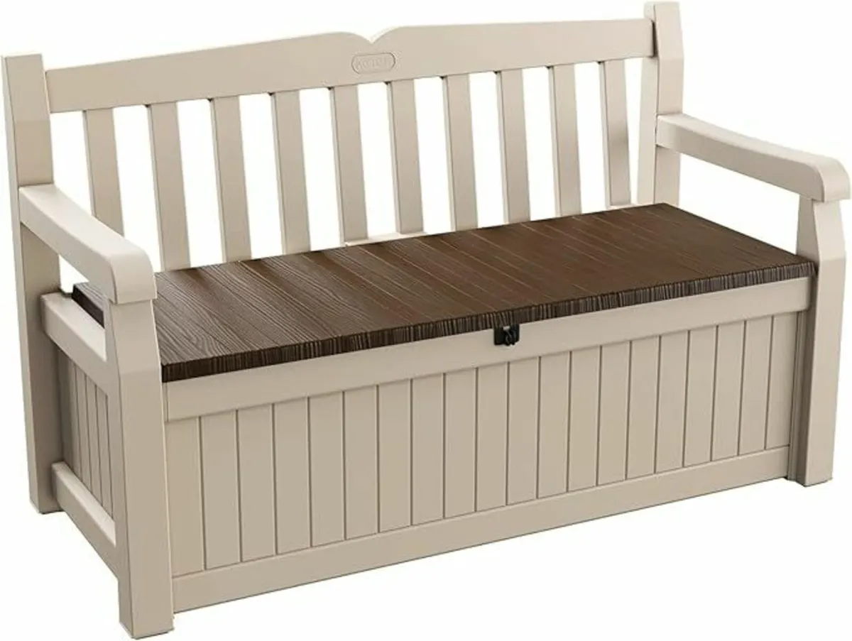 Bench 265L Outdoor Garden Furniture Storage Box - Image 1