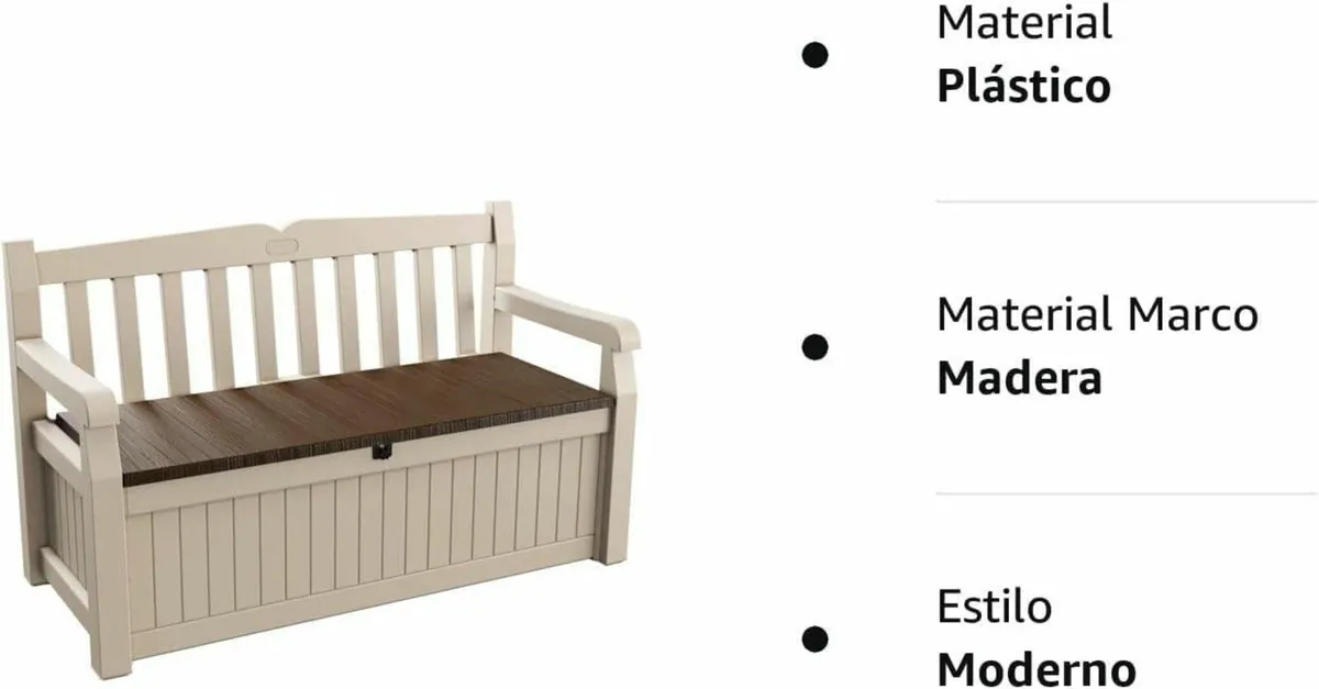 Bench 265L Outdoor Garden Furniture Storage Box - Image 3