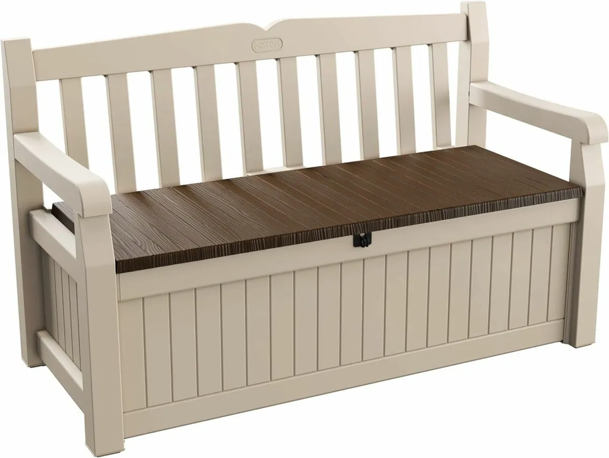 Bench 265L Outdoor Garden Furniture Storage Box - Image 4