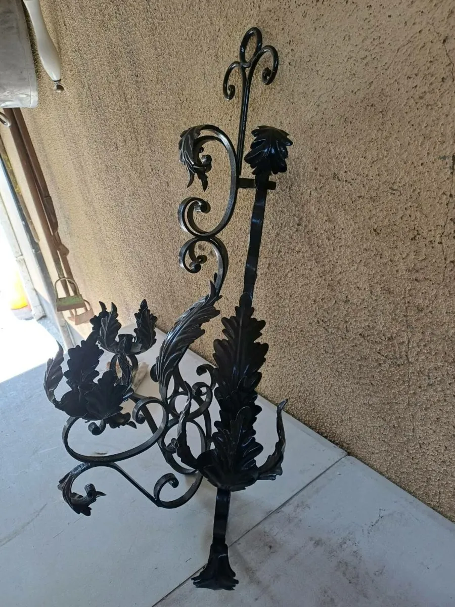 1970s Wrought Iron Candle Holder - Image 4