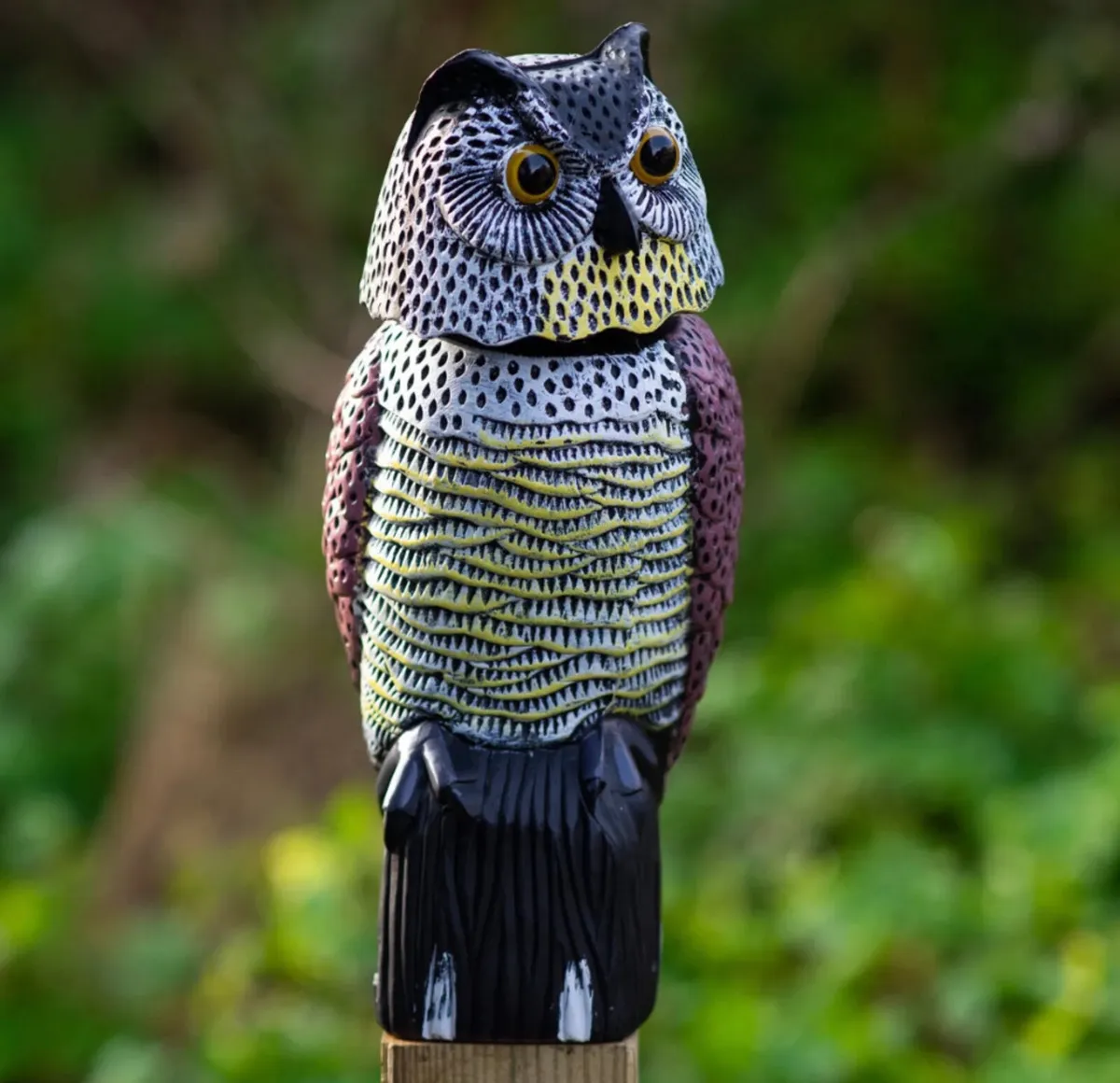 Bird Pigeon Scarecrow Owl Decoy Rotating Head NEW - Image 2