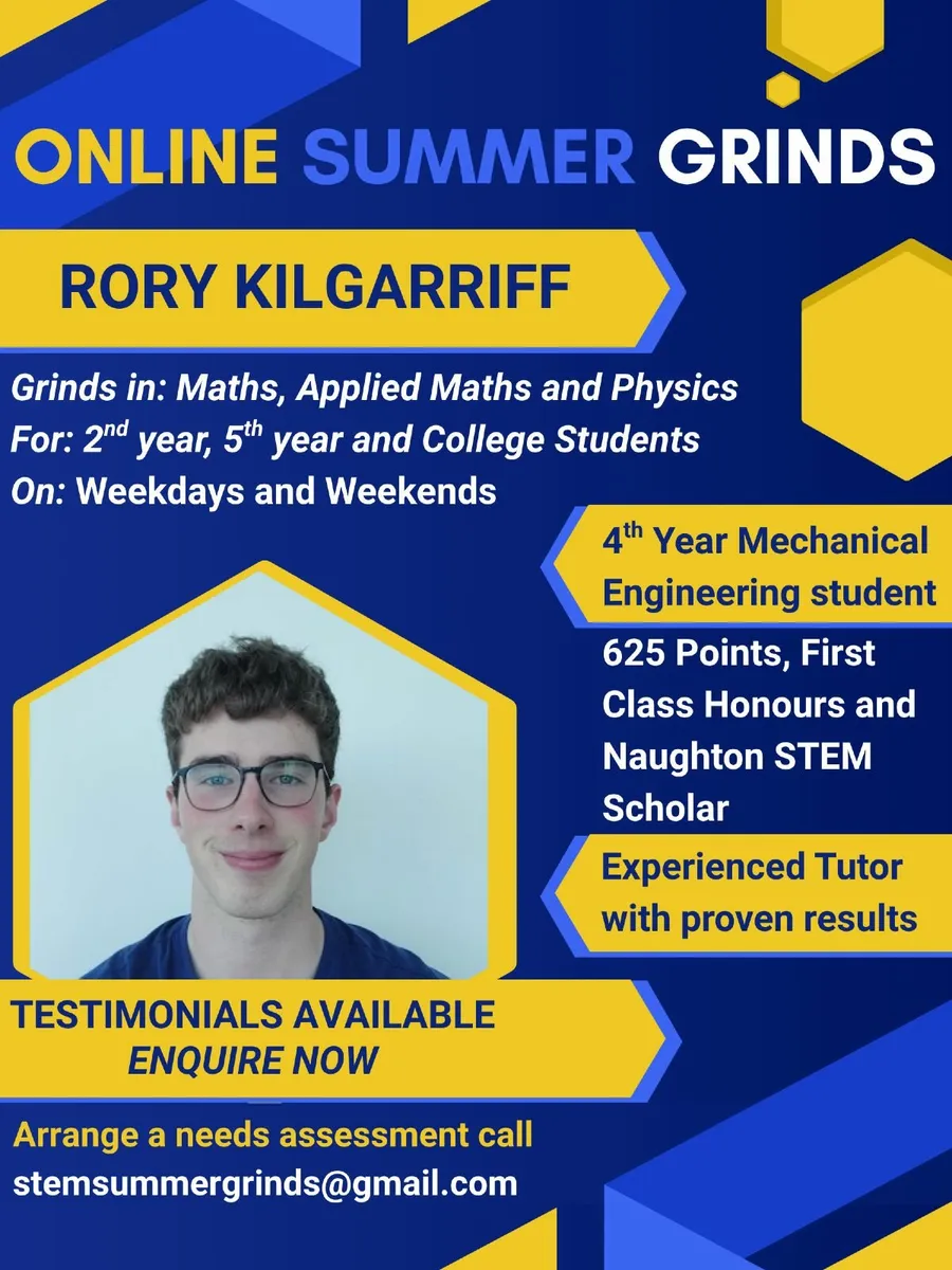 Maths, Applied Maths and Physics Grinds - Image 2