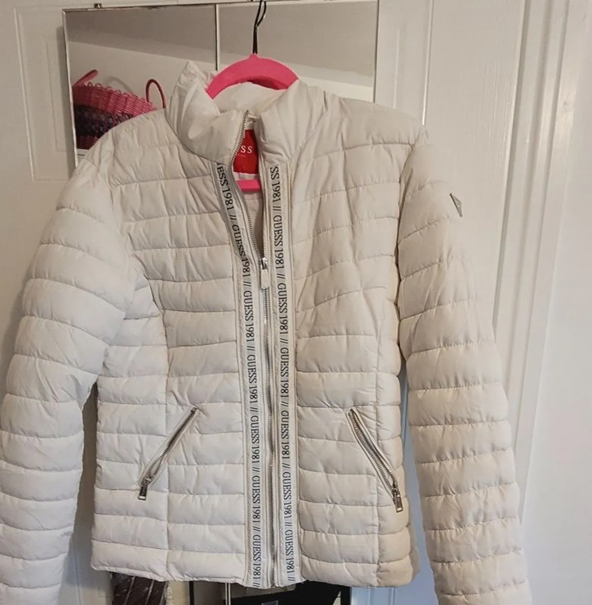 White Guess puffer