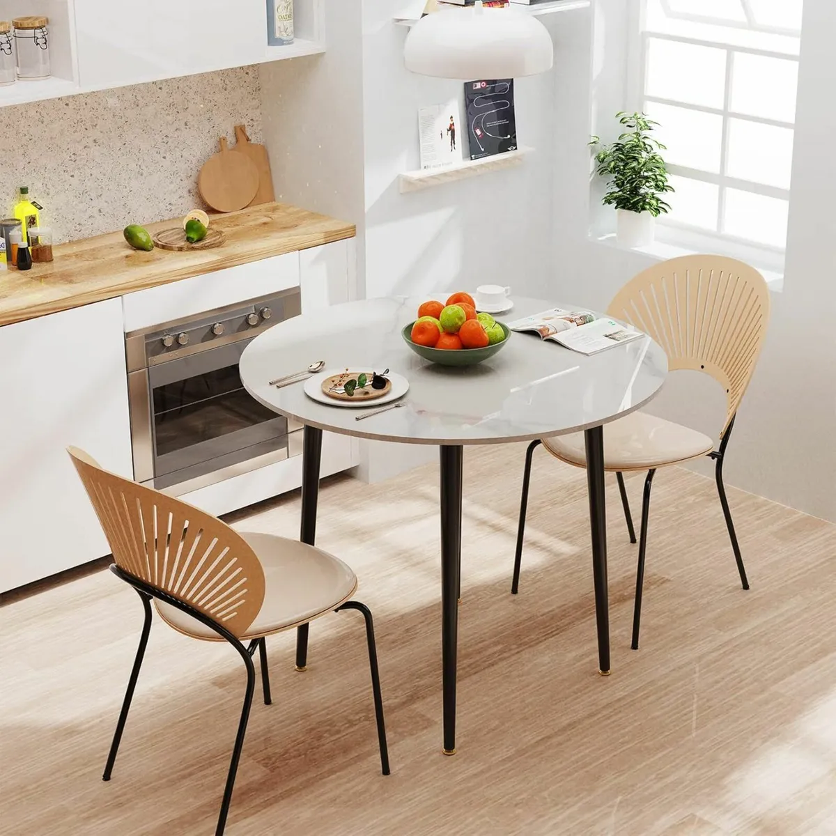 Kitchen Dining Table Coffee Restaurant Round 80cm - Image 1
