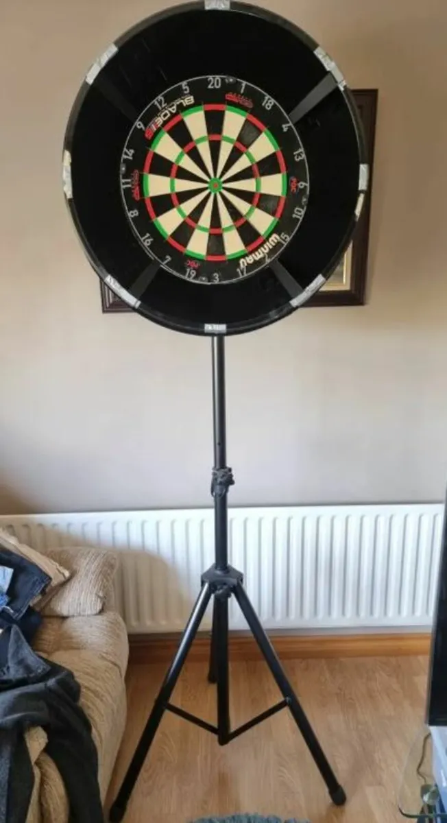 Dartboard with Stand and Surround and Light - Image 1
