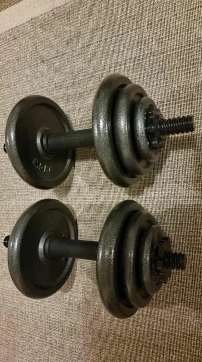 Dumbbell weights Set 2 x 10 kg - Image 3