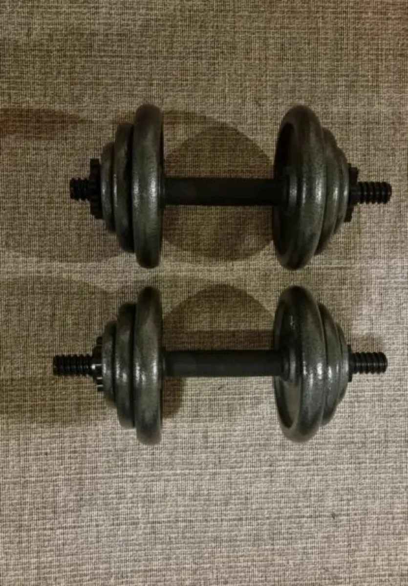 Dumbbell weights Set 2 x 10 kg - Image 4
