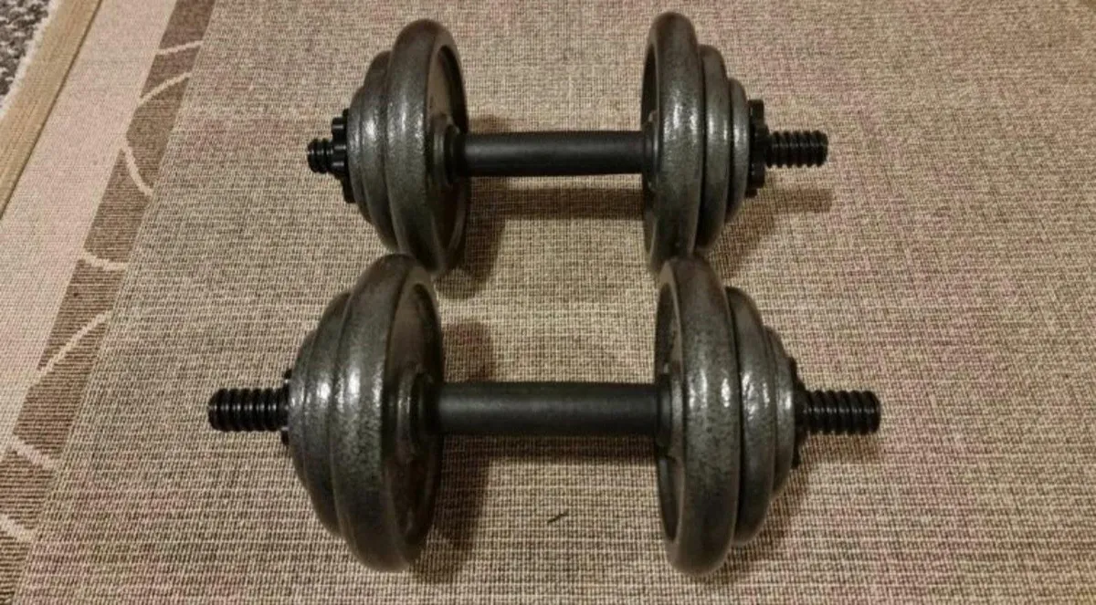 Dumbbell weights Set 2 x 10 kg - Image 2
