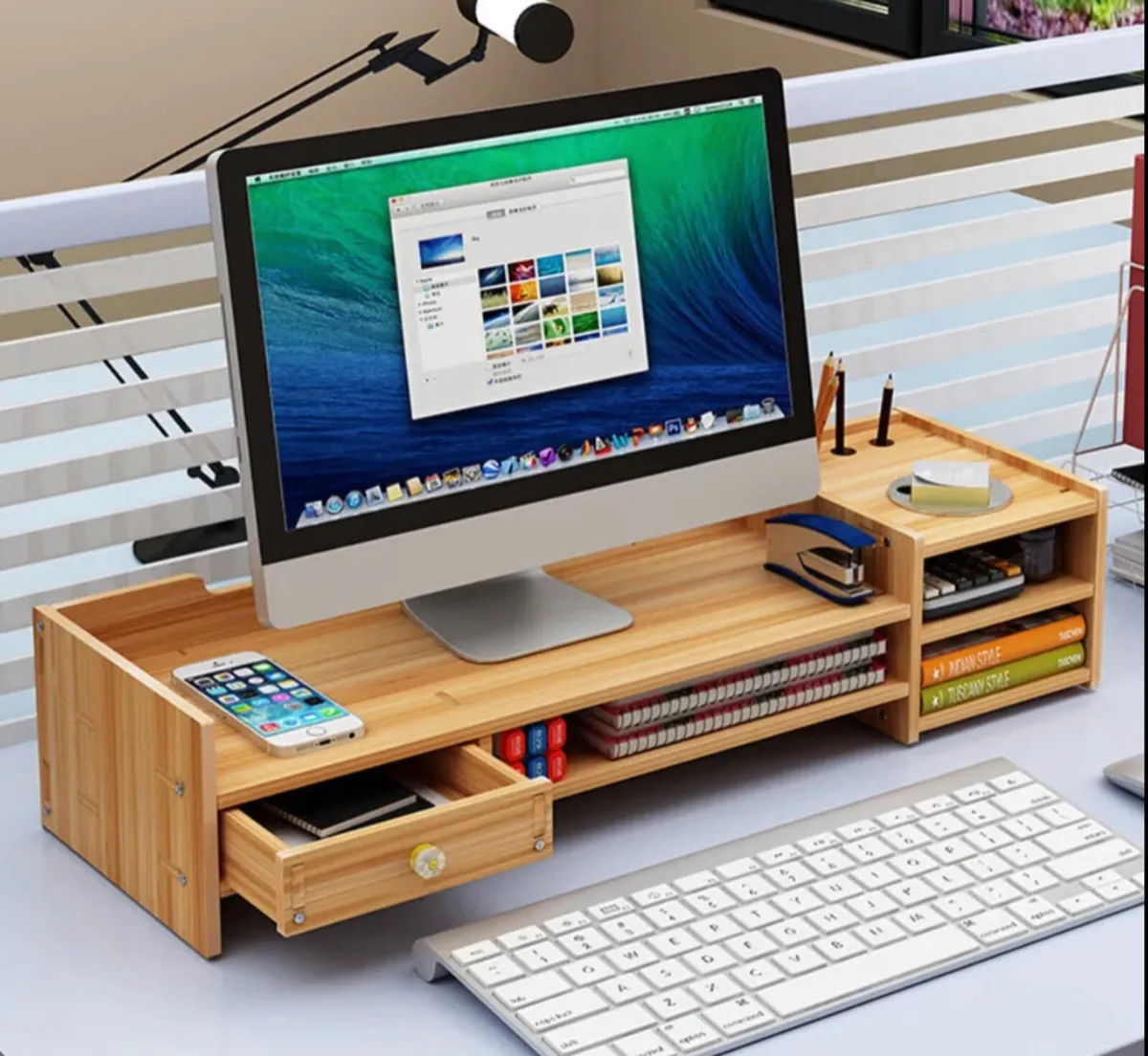 Laptop, Desktop, Monitor Riser Tidy Desk NEW - Image 1