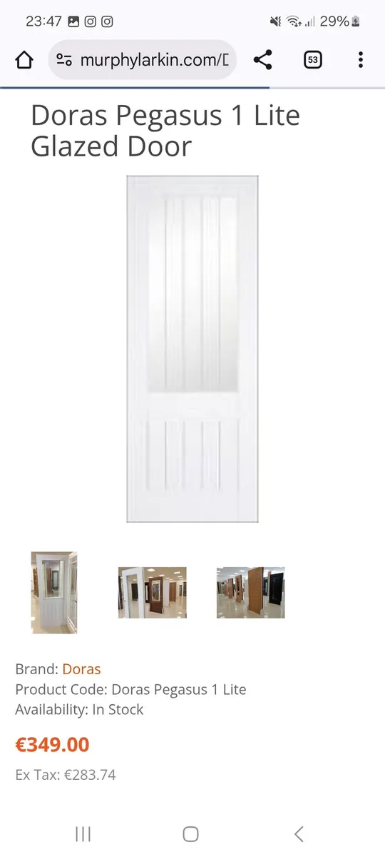 2 Glazed Doors 30" New Doras - Image 1