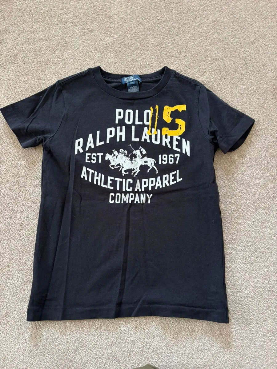 Ralph Lauren black T-shirt age 6-7 - Image 1