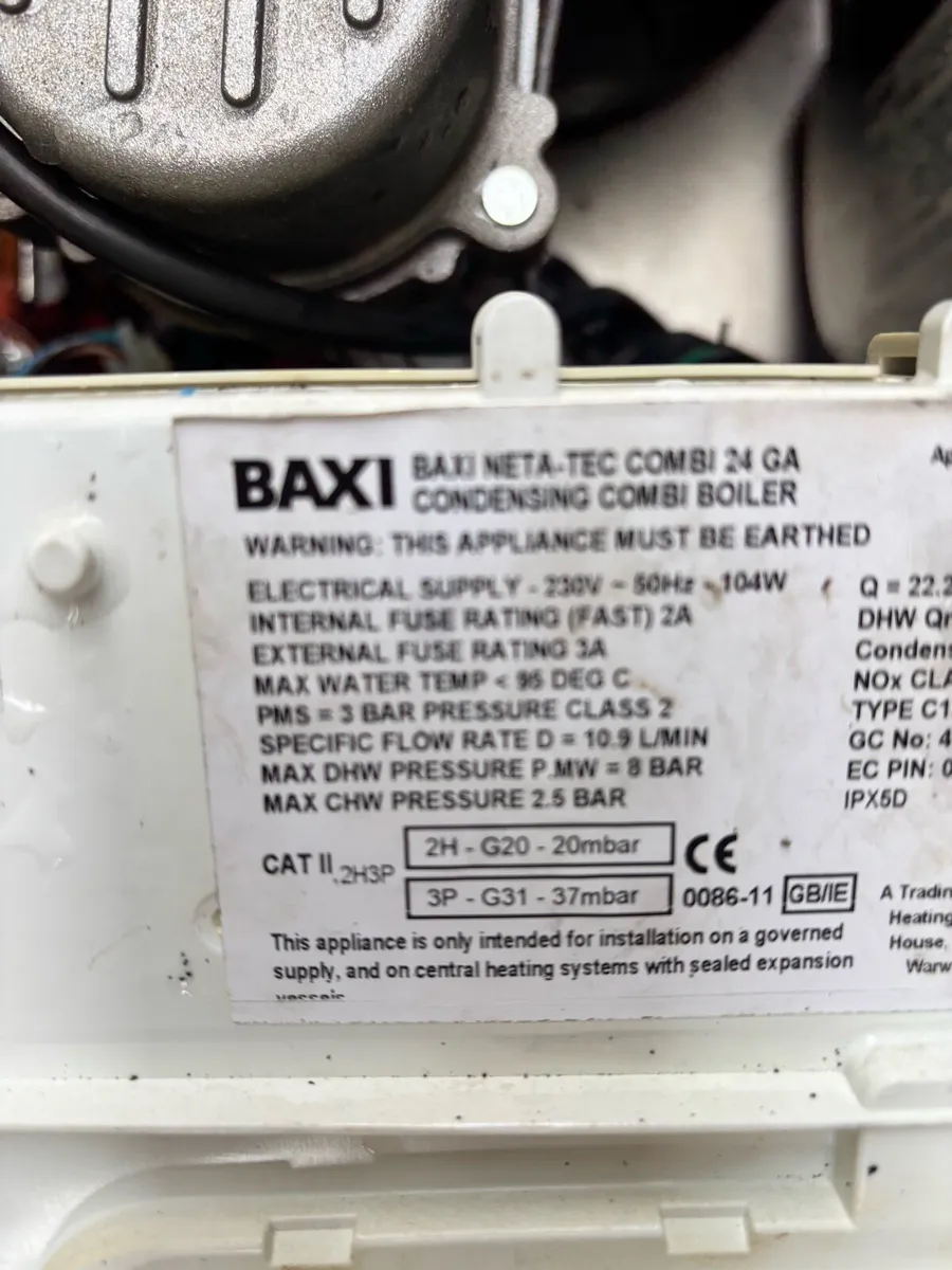 Baxi beta tec gas boiler for parts - Image 3