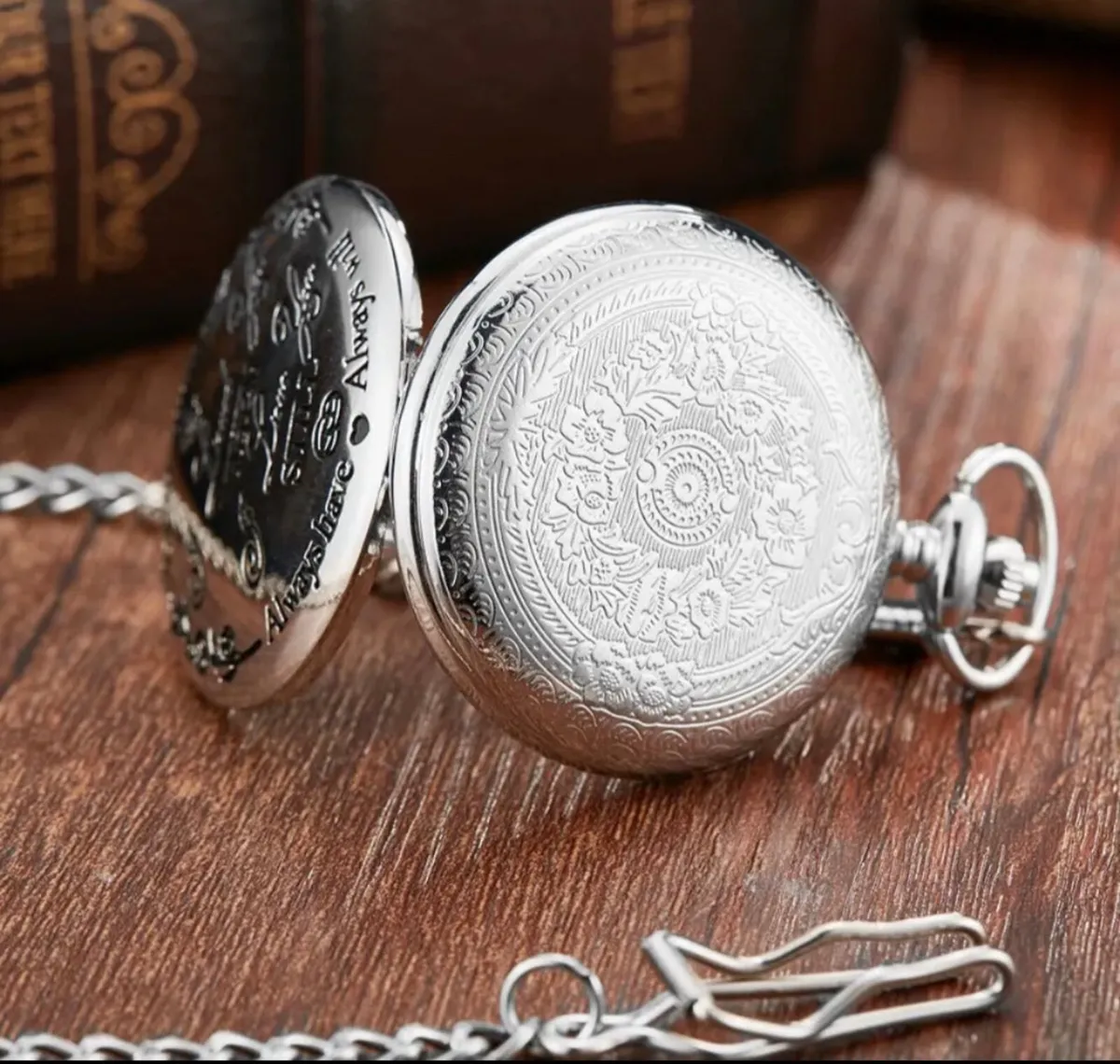 Pocket Watch "To MY SON" Quartz with Chain NEW - Image 3