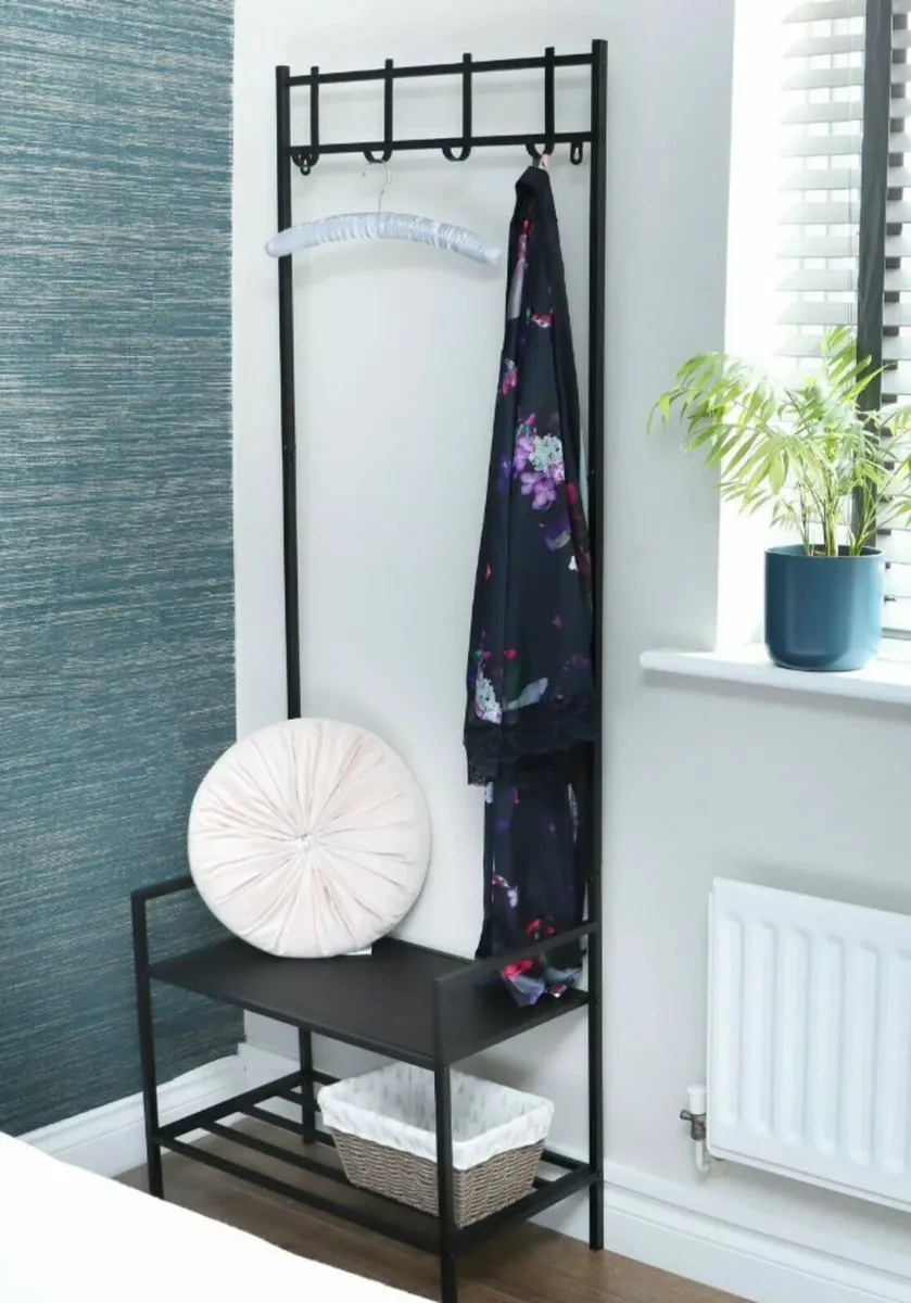 Free Standing Coat Clothes Rail with Shoe Rack NEW - Image 3