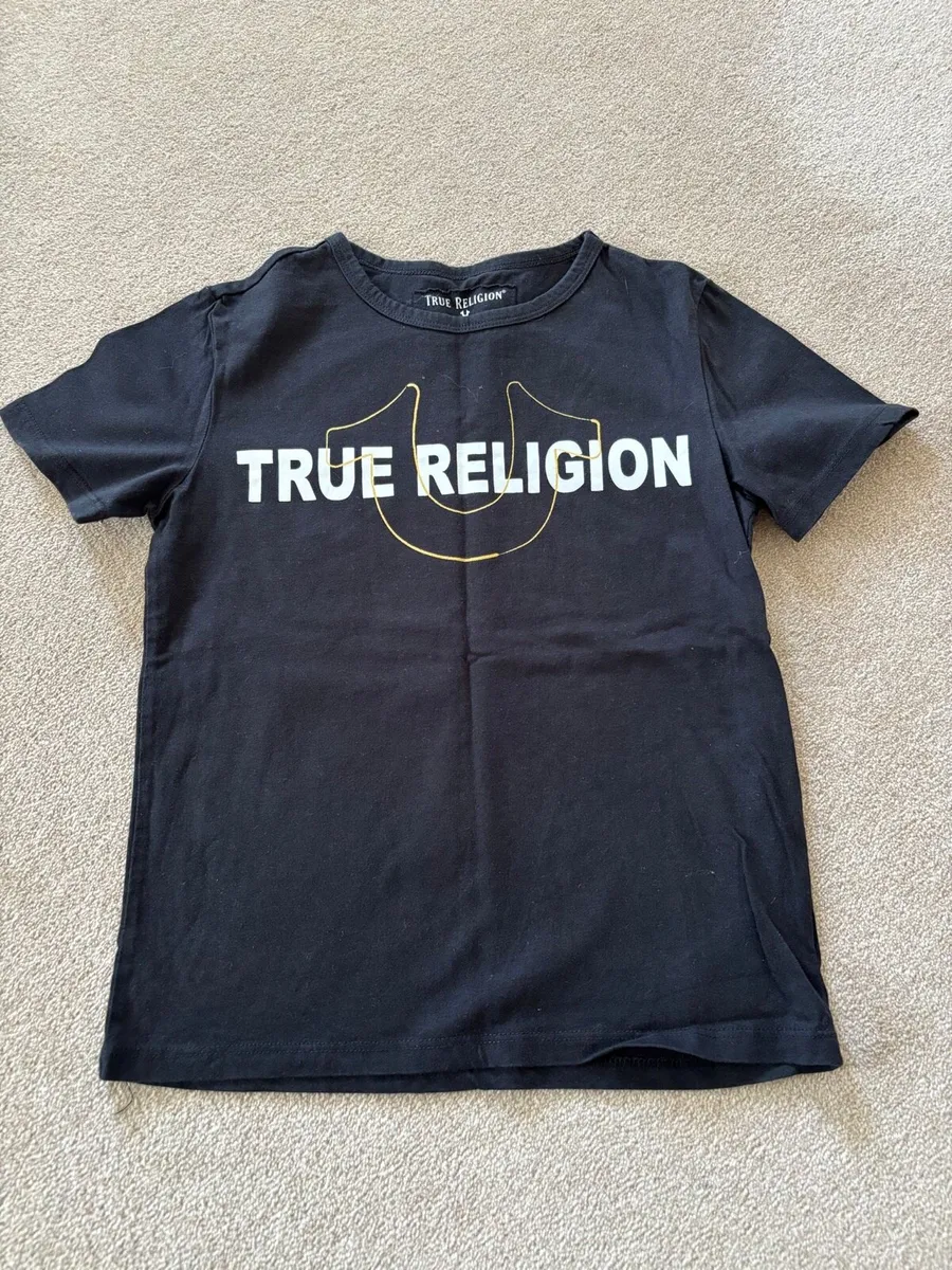 True Religion Black T-shirt age 8 - Image 2