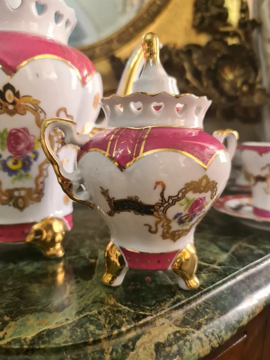 Dutch handpainted vintage coffee set - Image 4