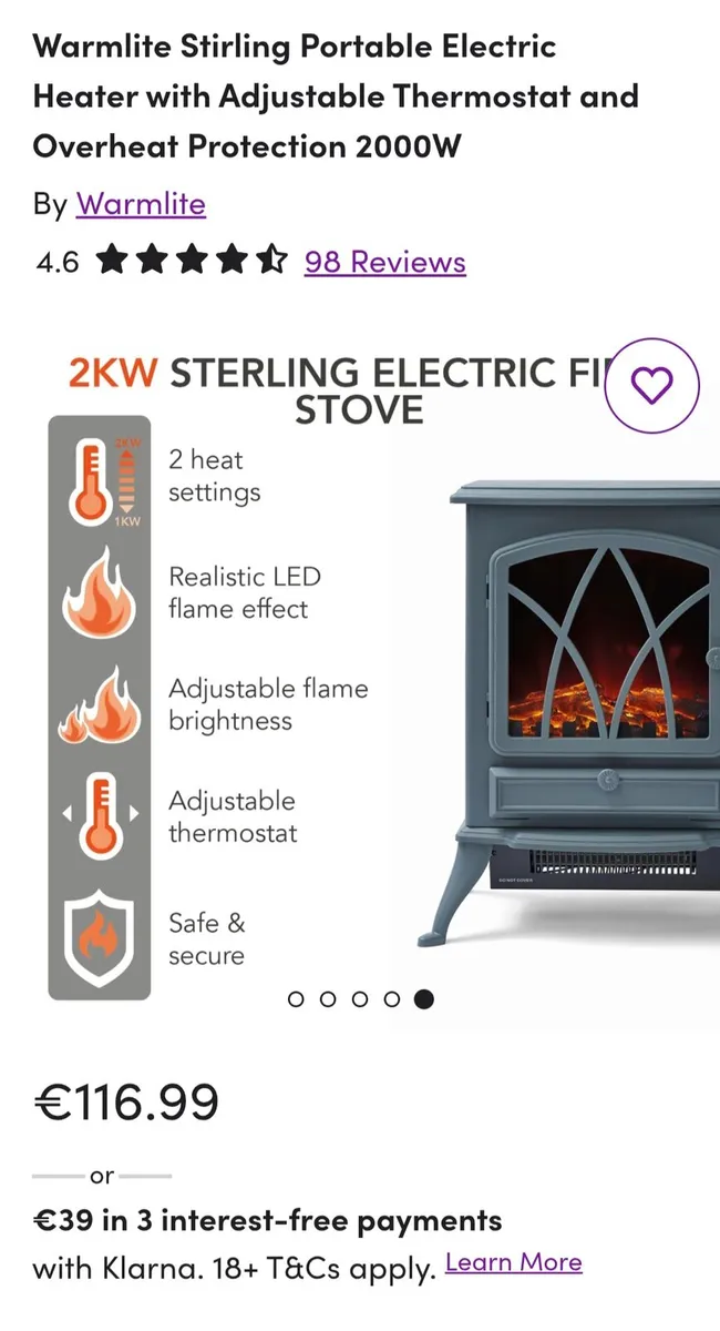 Warmlite Electric Stove Heater - Image 4