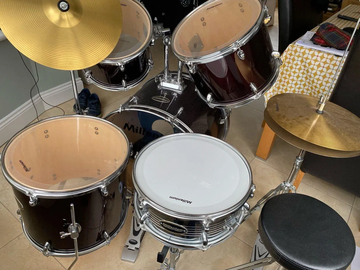 Drum kit (wine colour) - Image 3