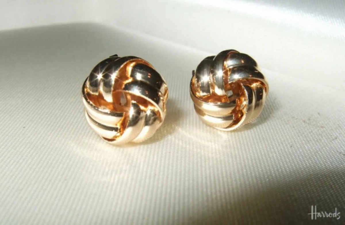Vintage Harrods Clip-On Earrings-Unworn/Perfect - Image 1