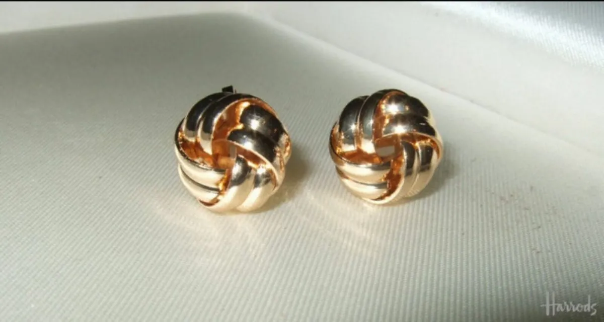 Vintage Harrods Clip-On Earrings-Unworn/Perfect - Image 2