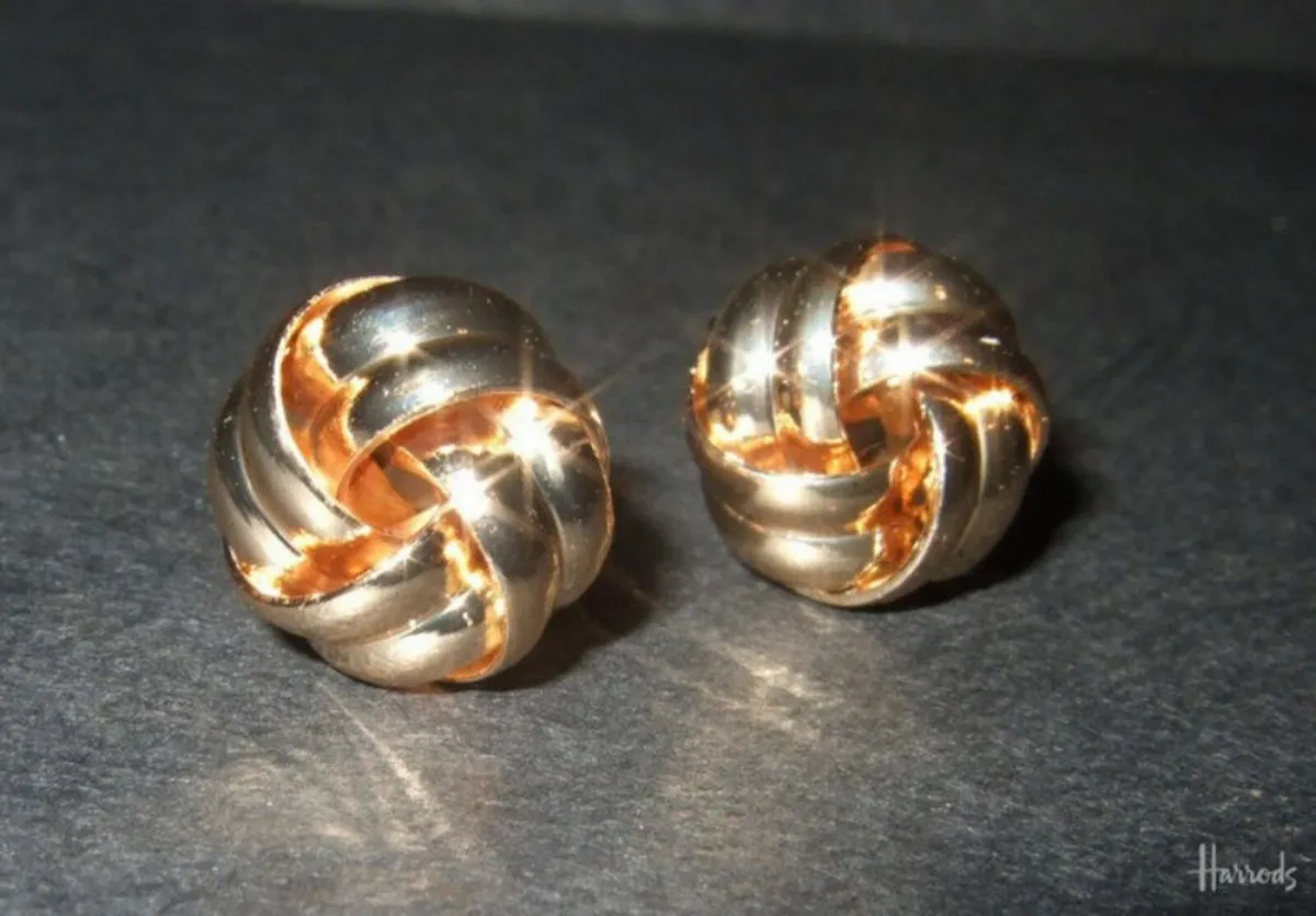 Vintage Harrods Clip-On Earrings-Unworn/Perfect - Image 4