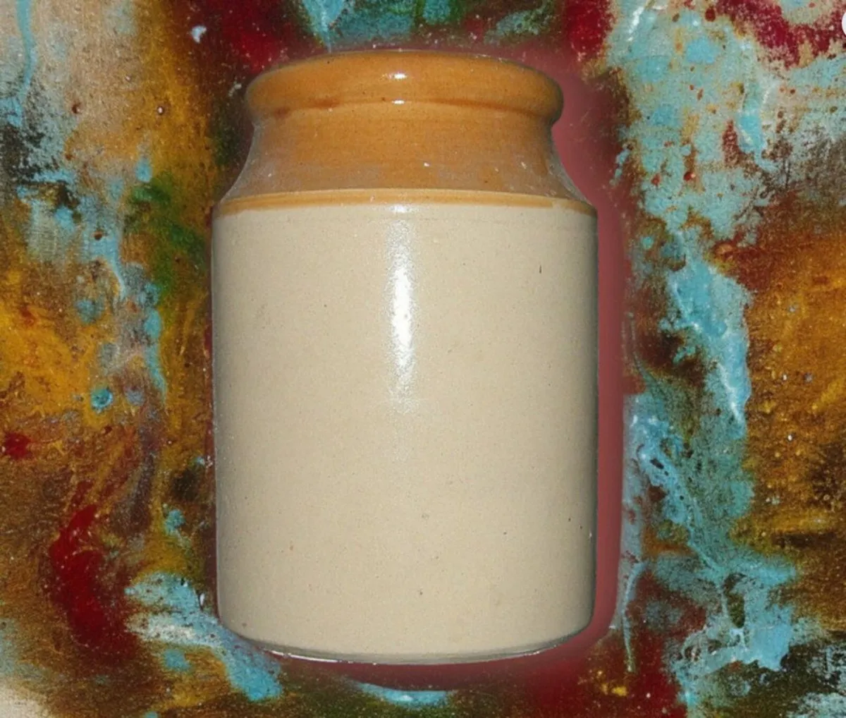 Vintage Stoneware Pot - Image 1